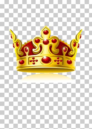 Golden premium shiny crown for royal king or queen