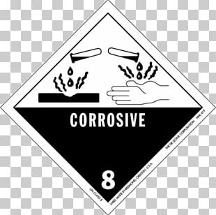 HAZMAT Class 8 Corrosive Substances Dangerous Goods Placard Hazard ...