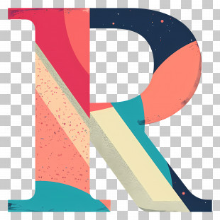 Letter R - Colorful Letter R Illustration PNG