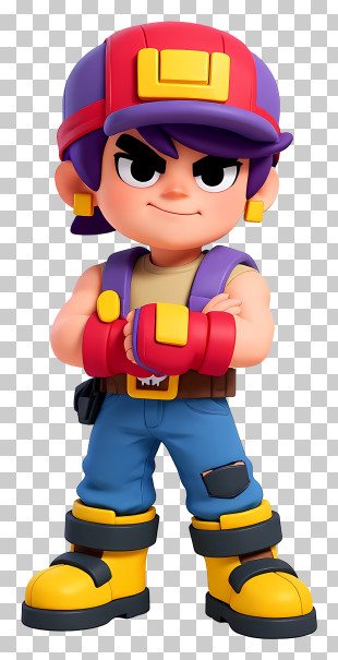 Fang From Brawl Stars - Cool Cap Boy Game Character PNG