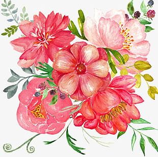 Creative Hand-painted Flowers Beautiful Floral Frame PNG, Clipart ...