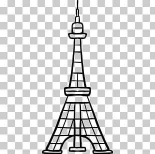 Tokyo Tower Eiffel Tower Line Art PNG