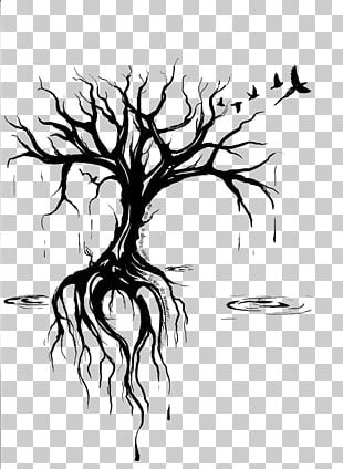 Tree Of Life Tattoo Png, Clipart, Angle, Art, Black And White, Branch 