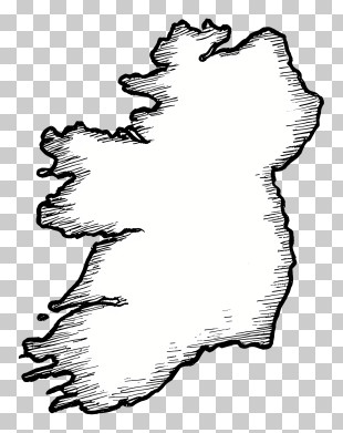 Ireland Outline - Outline Map Of Ireland PNG