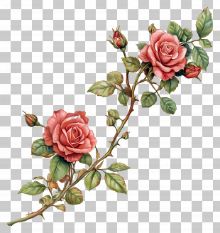 Rose Corner - Beautiful Orange Roses In Bloom PNG