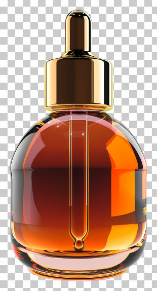 Amber Dropper Bottle - Amber Dropper Bottle With Liquid PNG