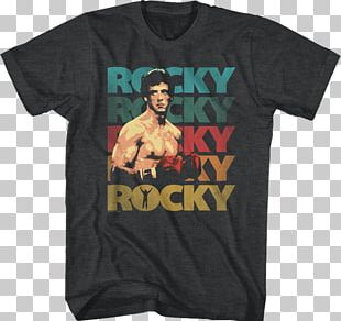 Printed T-shirt Rocky Balboa Mickey Goldmill PNG