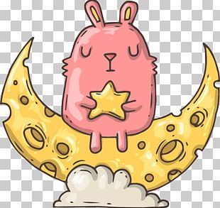 Rabbit On The Moon PNG