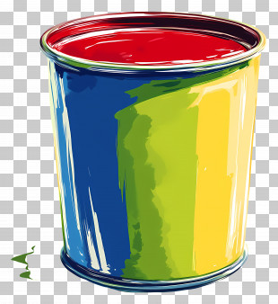 Paint Can - Colorful Paint Bucket PNG