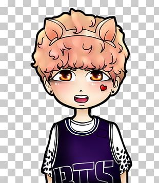 BTS Chibi Drawing Fan Art PNG, Clipart, Anime, Art, Black Hair, Blood ...