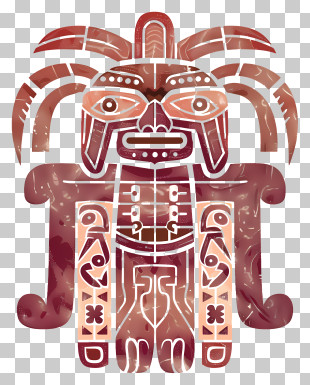 Quimbaya Civilization - Brown Tribal Totem PNG