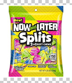 Now And Later Lemonade Food Candy Split PNG