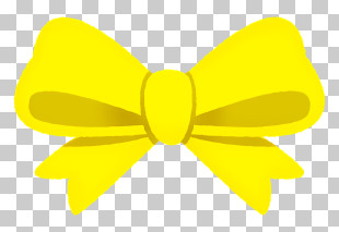 Ribbon - Yellow Bow Ribbon PNG