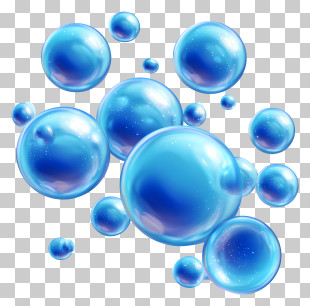 Ocean Bubbles - Blue Bubbles Illustration PNG