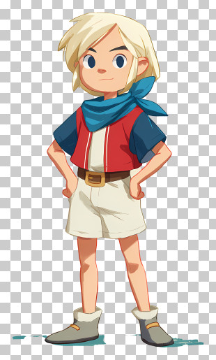 Zelda Tetra - Young Blonde Adventurer Boy PNG