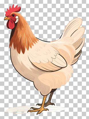 Farm Hen Illustration PNG