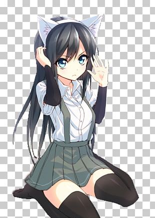 Catgirl Anime Manga Drawing Kavaii PNG, Clipart, Animated Cartoon ...