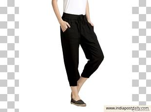 Waist Jeans Leggings Pants Black M PNG