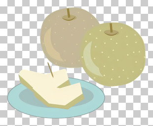 Icon - Fresh Asian Pears With Slices On A Plate PNG