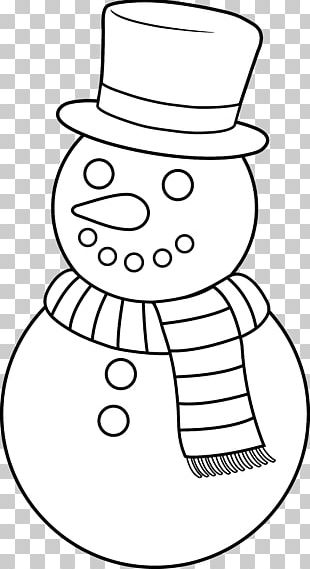snow man clipart black and white