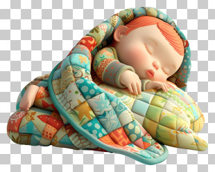 Infant Baby - Sleeping Baby Wrapped In Blanket PNG