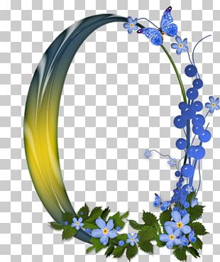 Floral Design Blue PNG