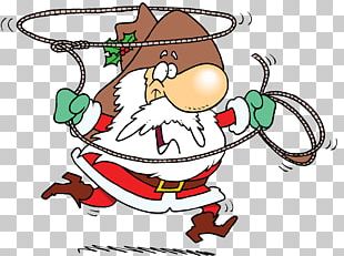 Santa Claus Cowboy Hat Christmas Lasso PNG