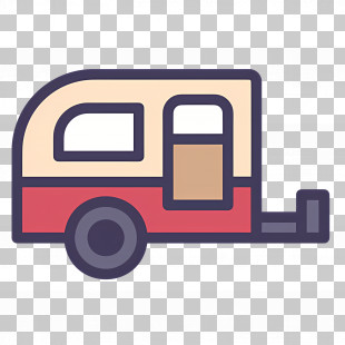Camping Car - Camping Trailer Vector Illustration PNG