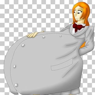Inflation girl belly Fit to