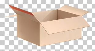Box Mockup - Open Cardboard Box Illustration PNG