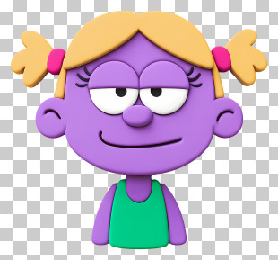 Kareen - Sassy Purple Girl Avatar PNG