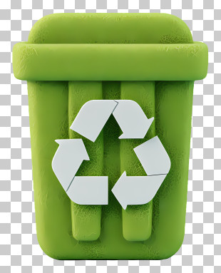 Recyclebin - Green Recycling Bin Illustration PNG