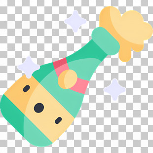 Champagne Bottle - Champagne Bottle With Cork Popping PNG