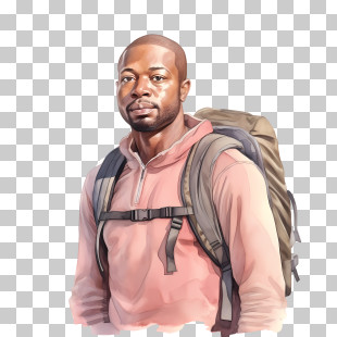 Backpack - Portrait Of A Man With Backpack PNG