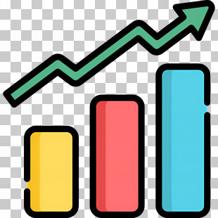 Bar Chart - Colorful Bar Chart With Upward Trend PNG