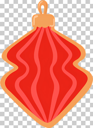 Christmas Ornament - Red Ornament With Wavy Design PNG