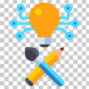 Science And Technology - Creative Tools With Light Bulb Illustration PNG