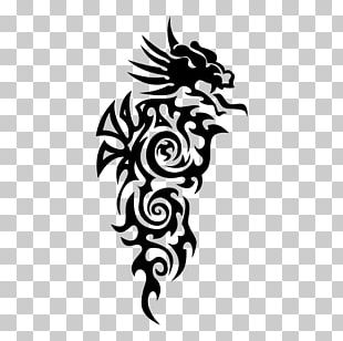 Tattoo Dragon PNG, Clipart, Black, Black And White, Chinese Dragon ...