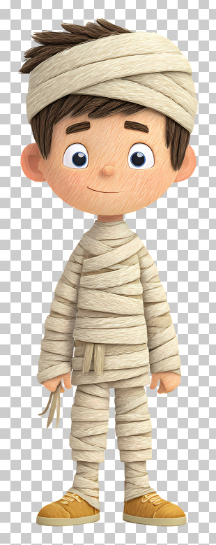 Boy In Mummy Costume - Cartoon Mummy Boy In Bandages PNG