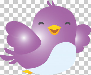 cute purple bird clip art