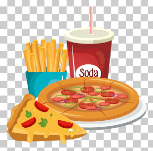 Pizza - Fast Food Meal Illustration PNG