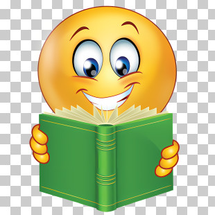 Smiley - Smiley Emoticon Reading A Book PNG