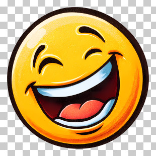 Laughing Emoji - Joyful Laughing Emoji PNG