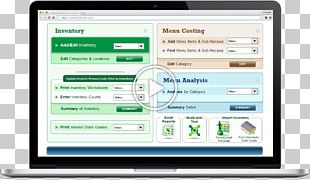 Inventory Management Software Restaurant Computer Software PNG