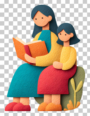 Mother Reading Book To Child - Mother And Child Reading Outdoors PNG