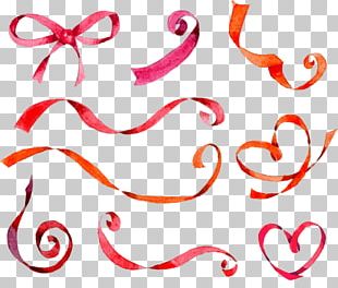 Ribbon Watercolor Painting Drawing PNG