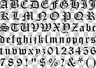gothic letters a z