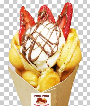 Sundae Dame Blanche Ice Cream Cones Waffle PNG