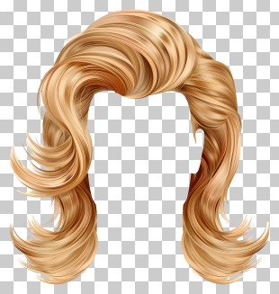 Man Hairstyle - Blonde Hair Wig Illustration PNG