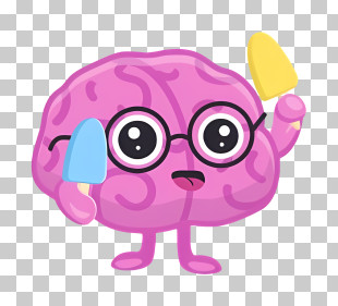 Cartoon Brain - Brain Cartoon With Ice Cream PNG